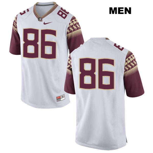 Men's NCAA Nike Florida State Seminoles #86 Darvin Taylor II College No Name White Stitched Authentic Football Jersey RVU8869JO
